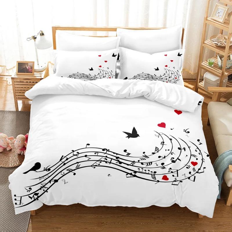 Bedding Set Adults Winter Music, Guitar Quilt Cover Set Kids,twin Full Queen King Bedroom Set  Home Textile Housse De Couette