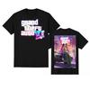 Koszulka Graficzna Inspirowana GTA VI Styl Retro Gamingowy Vice City Fan Art Reprint
