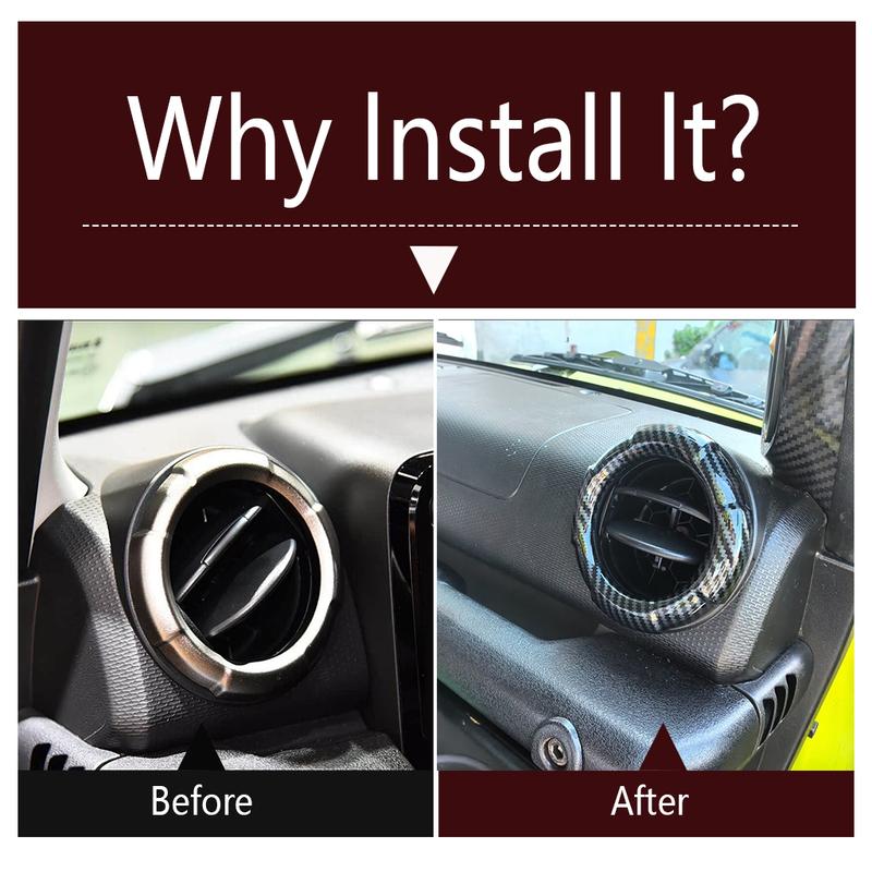 Steering Wheel Frame / Dashboard trument Screen Panel / Side Air AC Vent Cover Trim For Suzuki Jimny  - 2025 Accessories