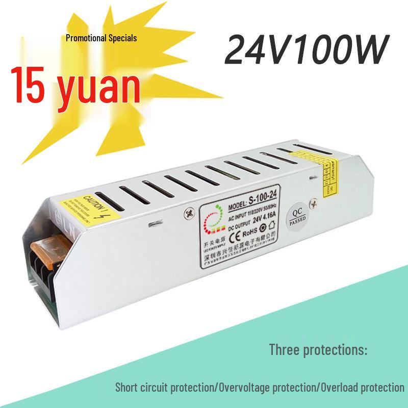 Schwarzes King Kong LED Netzteil Transformator 220V auf 12V/24V/48V, 60W-400W