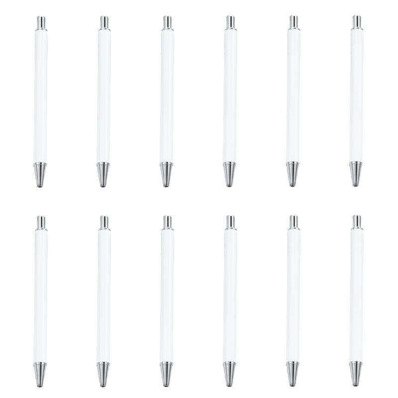 10/20Pcs Heat Transfer Retractable Ballpoint Pen with Shrink Films Sublimation Pen Blank for Full Printing Ballpoint Pen