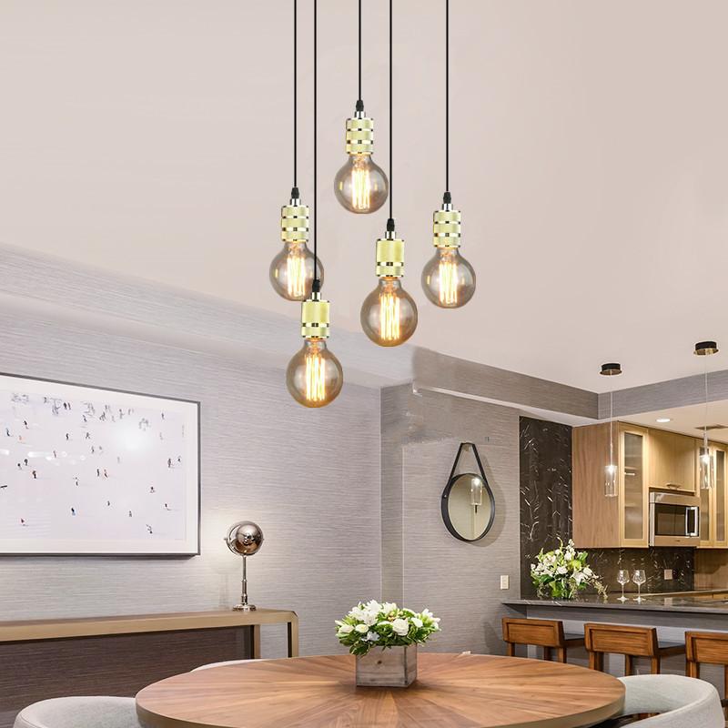 American Country Retro LED Chandelier Post Modern Minimalist Dining Living Room Creative Shop Bar Home Lighting Fixtures