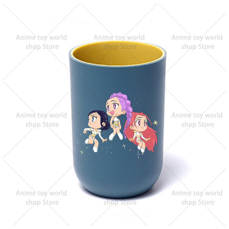 KPop Demon Hunters Hot Movies Water Cup Toothbrush Cup Cartoon Anime Mouthwash Cup Children's Water Cups Boy Girl Birthday Gifts