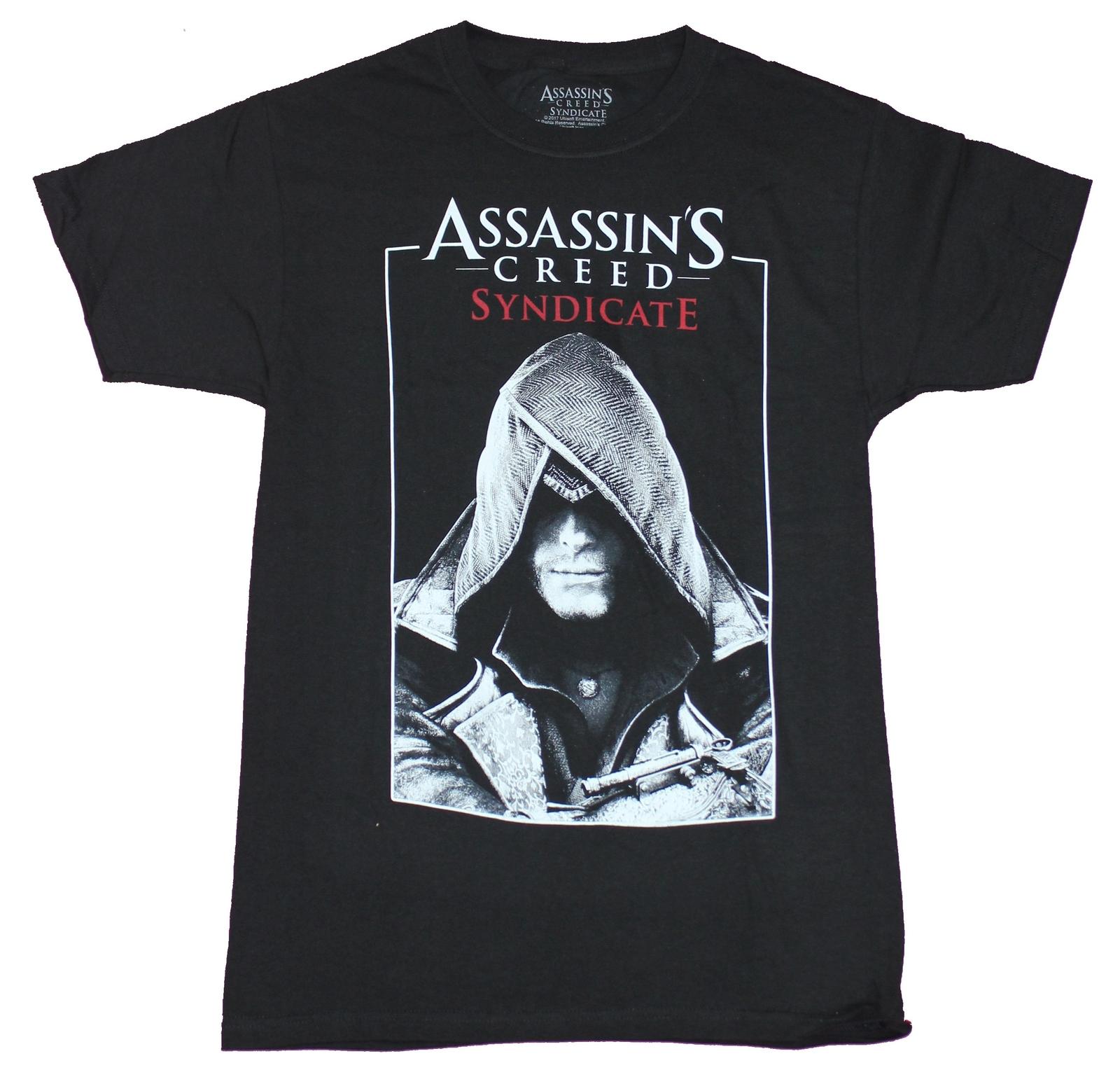Assassin Creed Syndicate Adult New T-shirt Boxed Face in Shadow Pic S