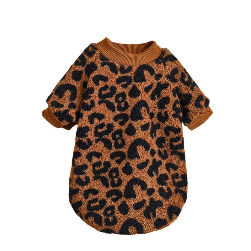 

Leopard Print Pullover: Cozy Two-Legged Sweater for Cats & Dogs. XS