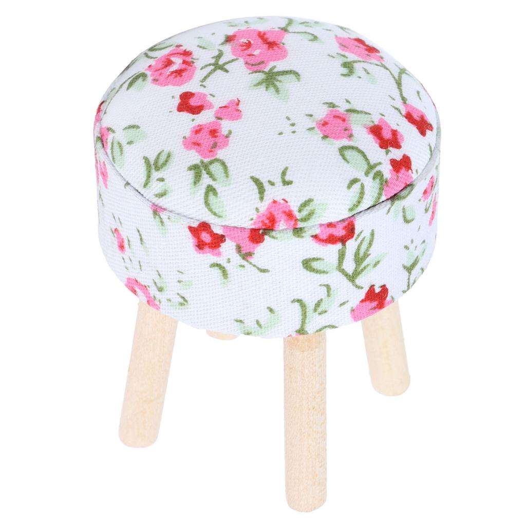 1:12 Dollhouse Wooden Bar Stool Miniature Simulated Furniture Decoration Accessories