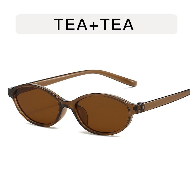 New Retro Oval Small Frame Sunglasses for Women's European and American Instagram Street Pography Sunglasses