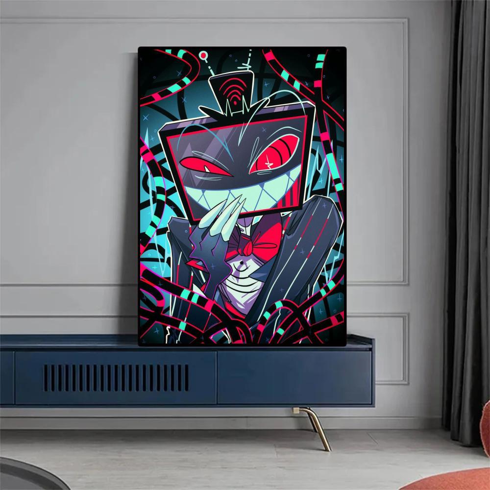 1pc  H-Hazbin Cartoon Hotel Poster Paper Print Home Bedroom Entrance Bar Cafe Art Painting Decoration