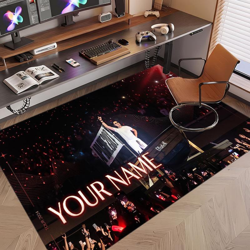 Custom Name Crystal Velvet Rug,Apache 207 Comfortable Anti Slip Floor Mat For Room Decoration
