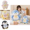 Cute Penguin Cub Plush Toy Fluffy Stuffed Animal For Valentine's Day Gift Best Friend Gift And Sister