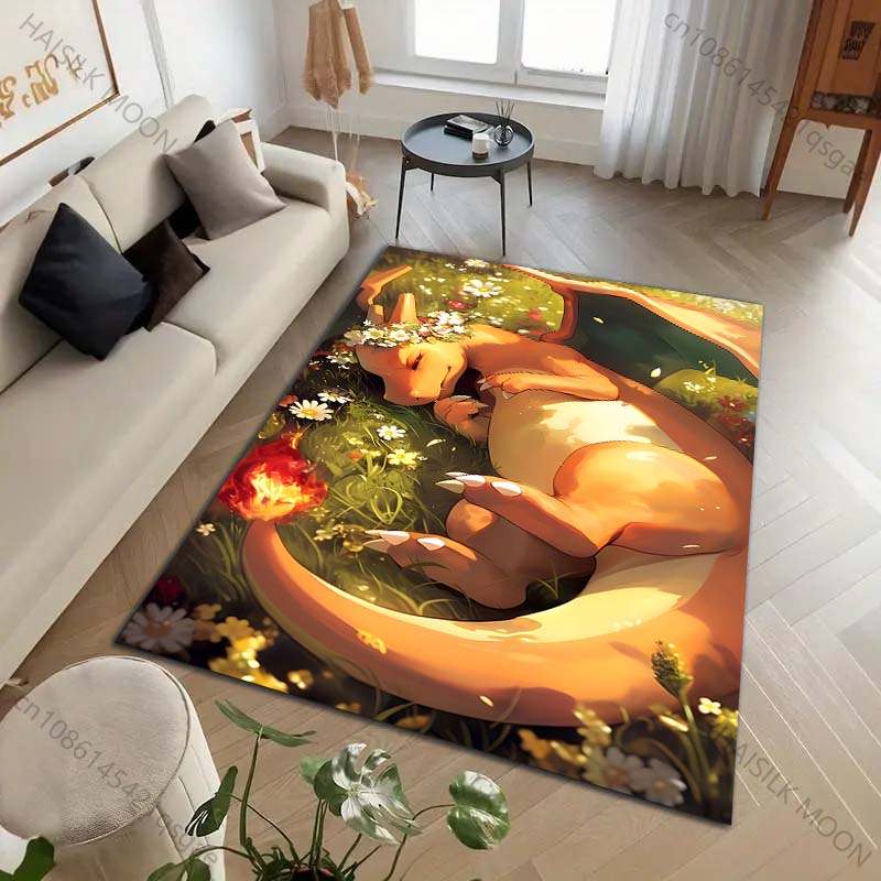 1PC Pocket Monsters Charizard Carpet for Living Room Bedroom Kid's Room Home Decor Area Rug Sofa Cloakroom Play Mat for Gifts