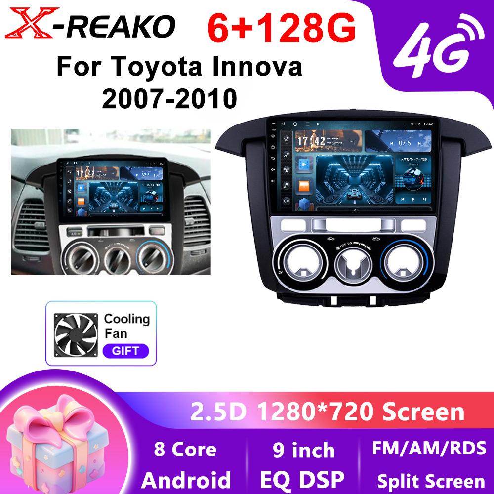 X-REAKO Car Video Player for  Toyota Innova 2007-2010 GPS Navigation Built-in Dsp Carplay Autoradio Android Head Unit