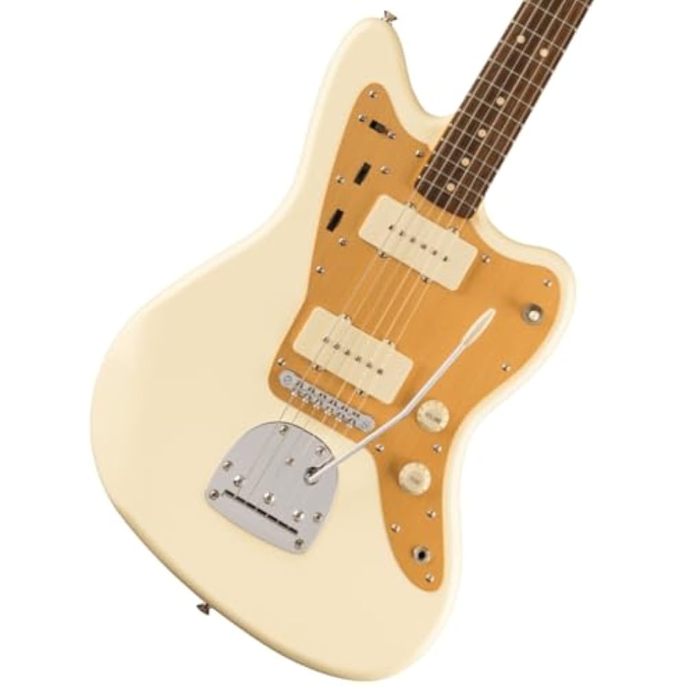 Squier by Fender Electric Guitar J Mascis Jazzmaster®, Laurel Fingerboard, Vintage White with Sof...