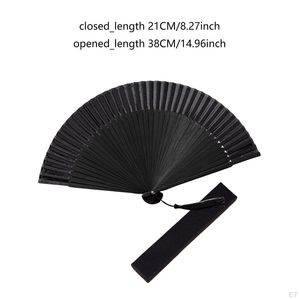 Chinese Folding Fan Bamboo Decor Novelty Folded Chinoiserie Handheld for Party Kung Fu