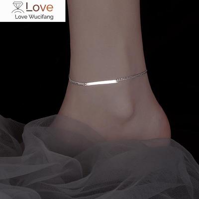 925 Sterling SilverStyle Chain Anklet Simlple Design for Women Fashion Fine Jewelry Wedding Party Gift