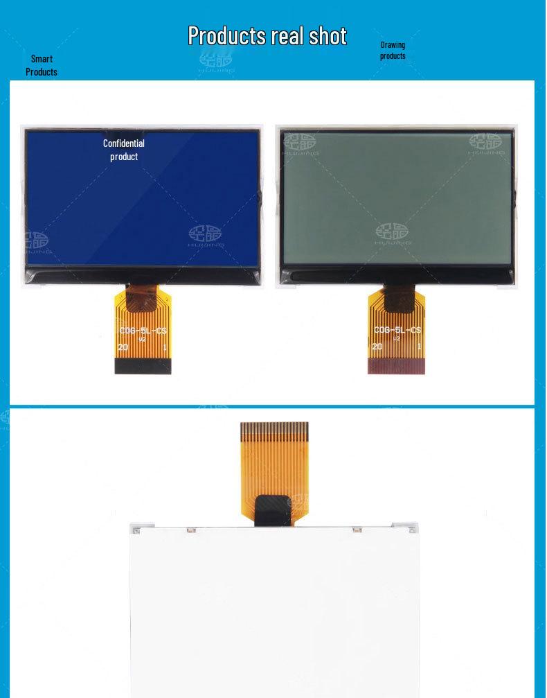 2-inch COG5 LCD Display: 5V Low Power, High Brightness Blue & White Backlight, 128x64 Dot Matrix Screen