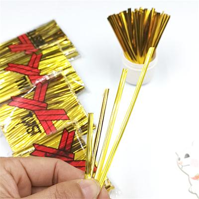 Σπιτικά Δεσίματα Στεγανοποίησης Περιτύλιγμα Δώρου για Σακούλα Καραμελών Ψήσιμο Περιτύλιγμα Προμήθειες Γάμου Νέο Χρυσό Ασημί 100 Τεμάχια Μεταλλικά Δέματα Στριφτά Υψηλής Ποιότητας Μοναδικά