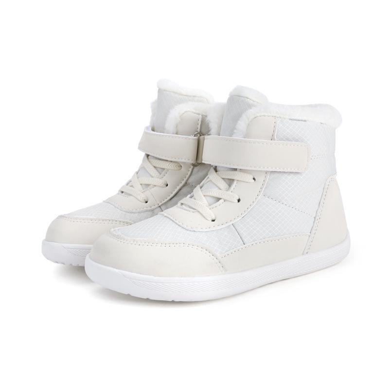 Winter Unisex Kids' Korean-Style Snow Boots: Versatile, Thickened, Velvet-Lined, Warm, Waterproof, and Wear-Resistant.