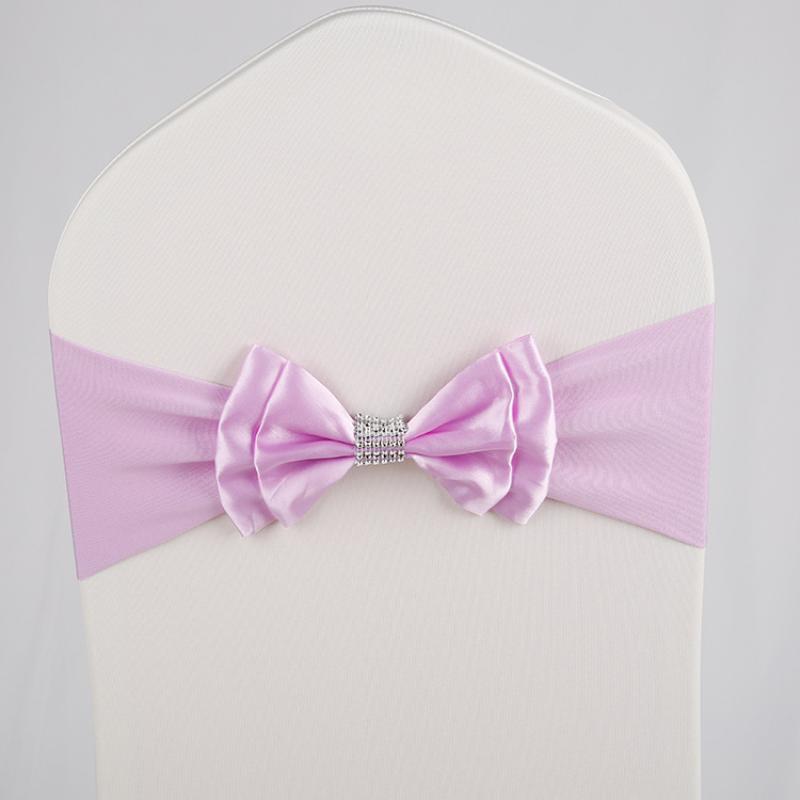 Spandex Chair Sash Sophisticated Wedding Chair Sash Satin Chair Ribbon Multifunctional Double Layer Bow Tie For Banquets Halls