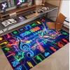 Music General Theme Soft Crystal Velvet Rug Custom Name & Text Print Non Slip Floor Rug for Bedroom Living Room
