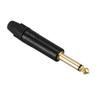 ABUL-Gold Plating 40Pcs Plug Mono Professional 2 Pole 6.35 Mm 6.5Mm Stereo Jack Plug Neutrik 6.35Mm Jack Black