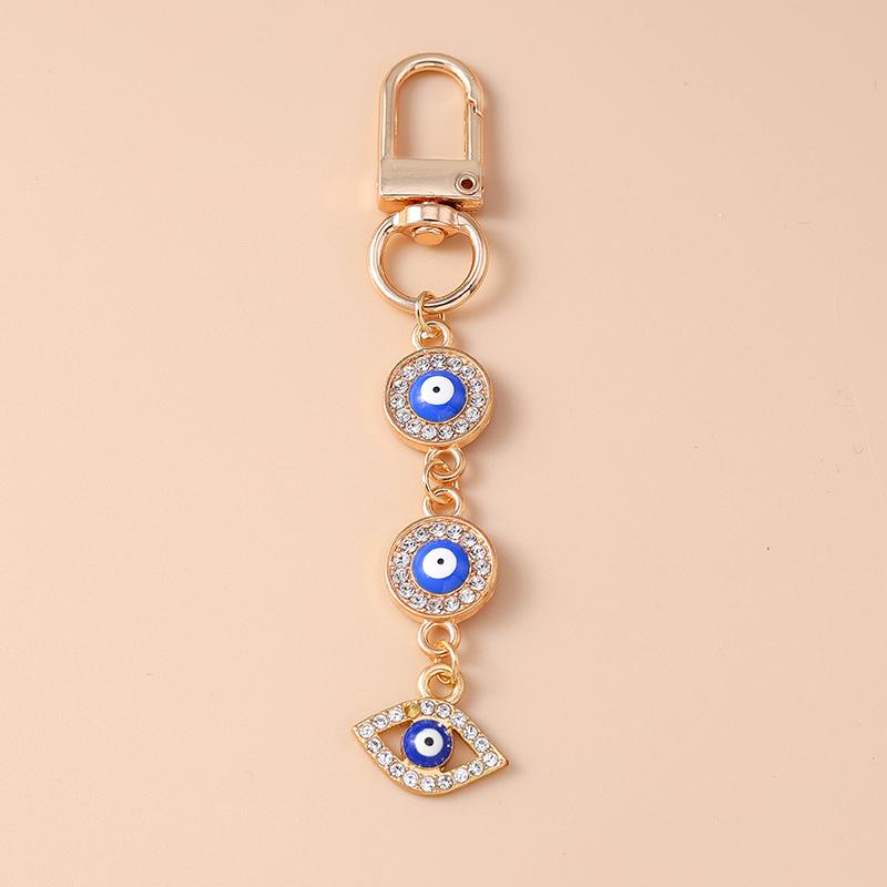 Retro Lucky Evil Eyes Keychain Metal Key Ring Pendant for Car Key Holder Women Girls Handbag Decor DIY Jewelry Gift