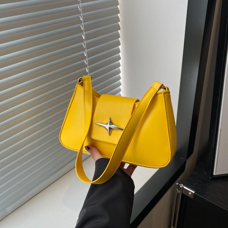 Fashionable Pu Leather Underarm Bag For Women Stylish Mid-size Shoulder Bag