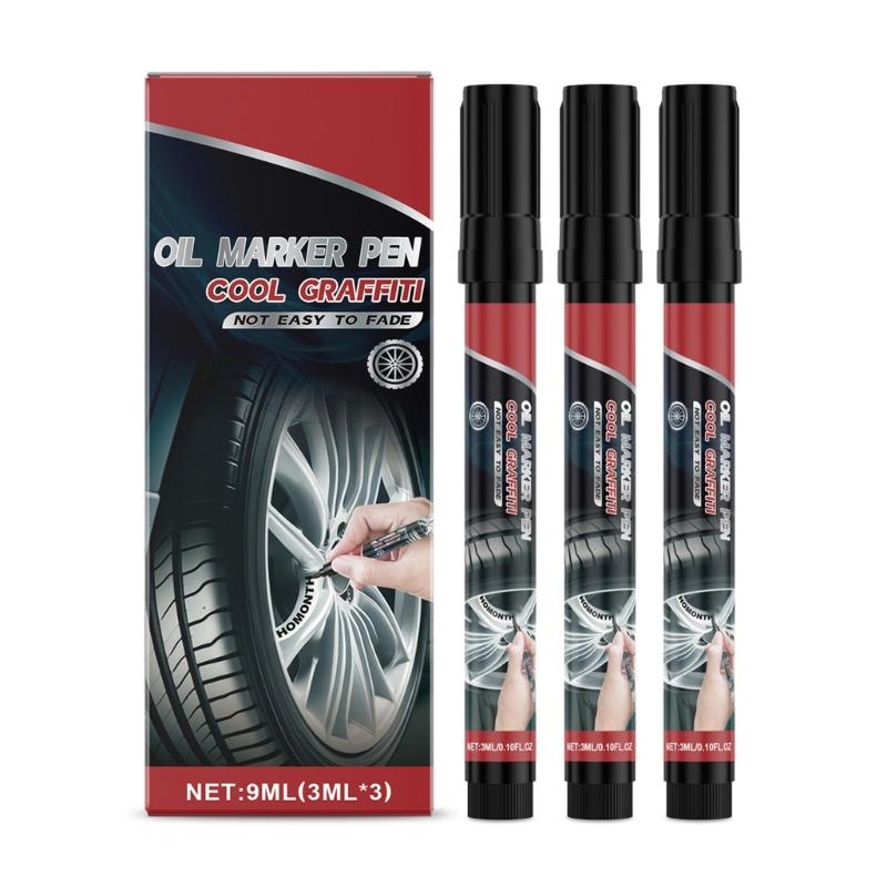 Permanent Marker Waterproof Paint Markers for Metal Surfaces Tire Black Paper Wood Oil Based Paint Marker