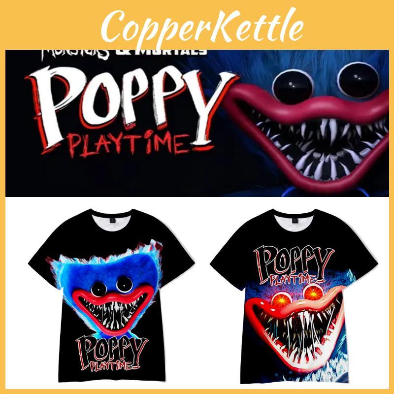 Kinder T-shirt Poppy Playtime voor jongens, ademend polyester, Huggy Wuggy Tee voor jongens