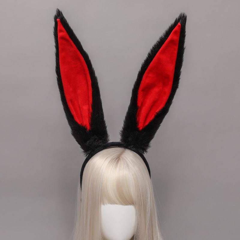 Handmade Rabbit Ear Headband Girls Cosplay Lolita Kawaii Hair Accessory Easter Costume Party