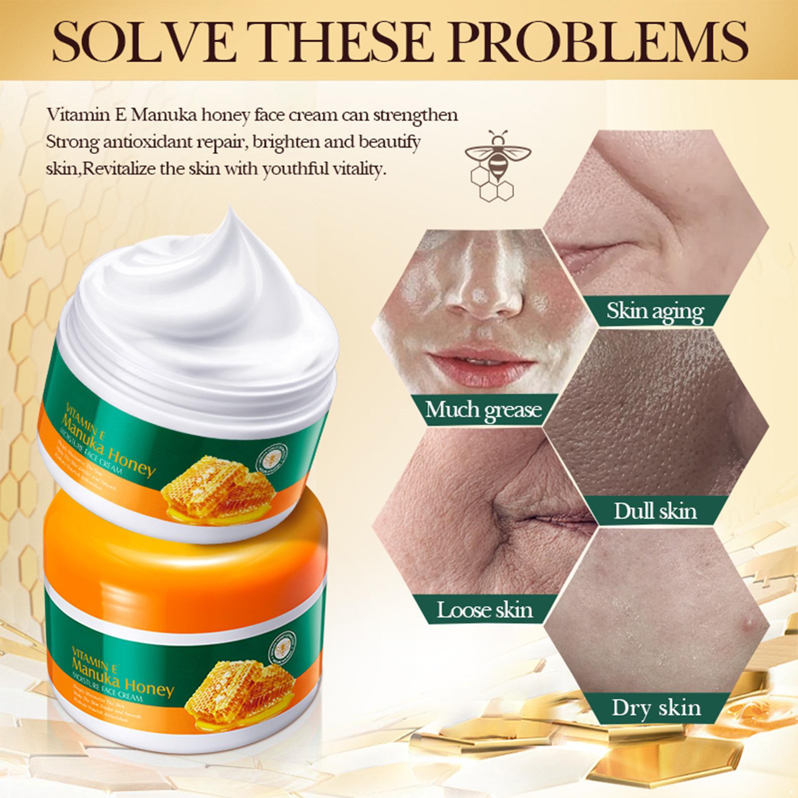 

1Pc 100g Honey Face Moisturizer – Ultra-Hydrating, Smoothing & Nourishing Cream, Non-Greasy Daily Facial Hydrator One Size