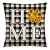 Pillow Farm Sunflower Pillow Cover Happy Summer Thanksgiving Car Waist Support Cushion Home Pillow Cover