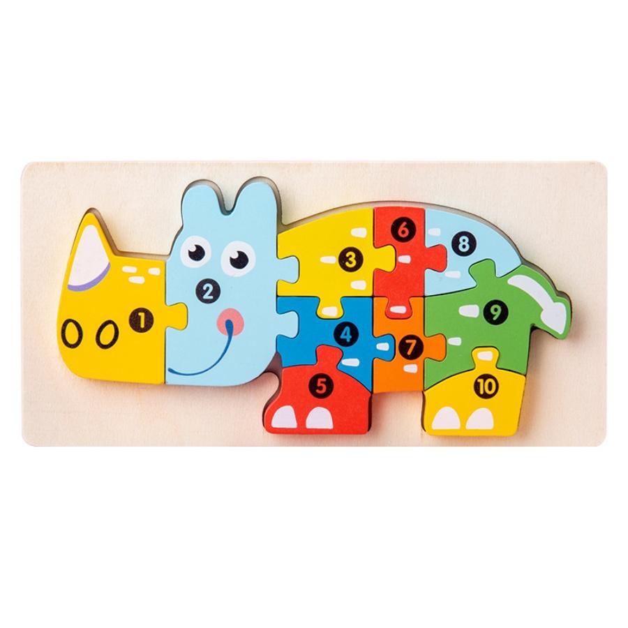 Frühkindliches Puzzle für Kleinkinder und Babys, stehendes Holzpuzzle, Greifbrettspielzeug Y5056YY-