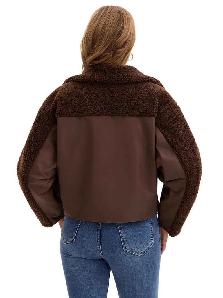 2025 Winter Retro Women's Long-Sleeve Lamb Wool Coat