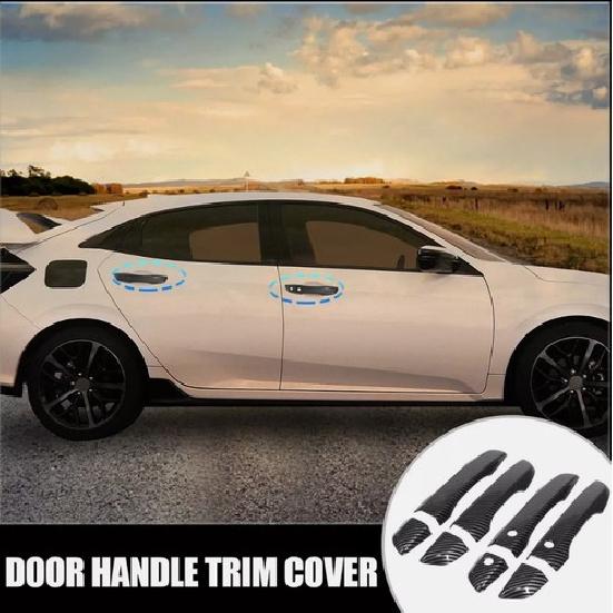 Carbon Fiber Door Handle Cover Trim For Honda Civic 10th 2016- Accessories