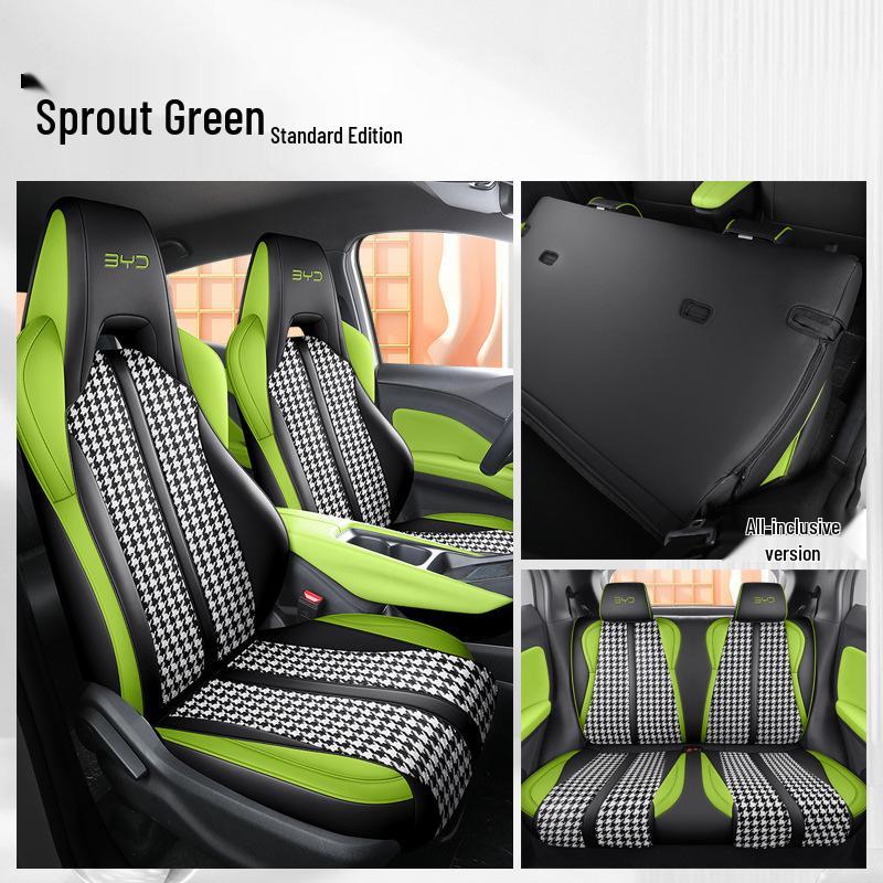 Custom Houndstooth Car Seat Cushions for BYD Seagull, 25-Year Design