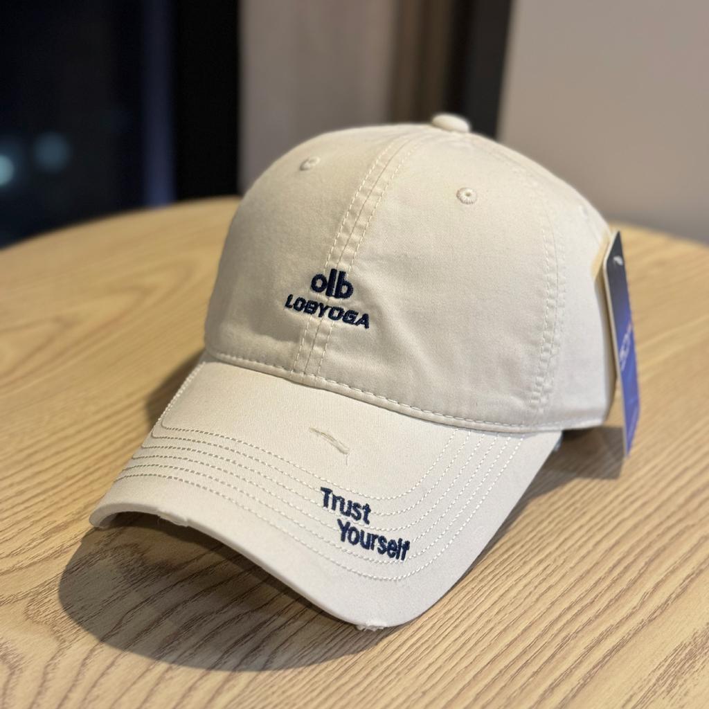 Vintage American street style simple embroidered soft-top baseball cap with deep fit for large head sizes, unisex sun protection cap