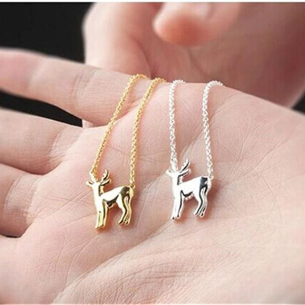 Schattig Hinde & Eland Gewei Bedelarmband - Geluks Amulet Herten Sieraden