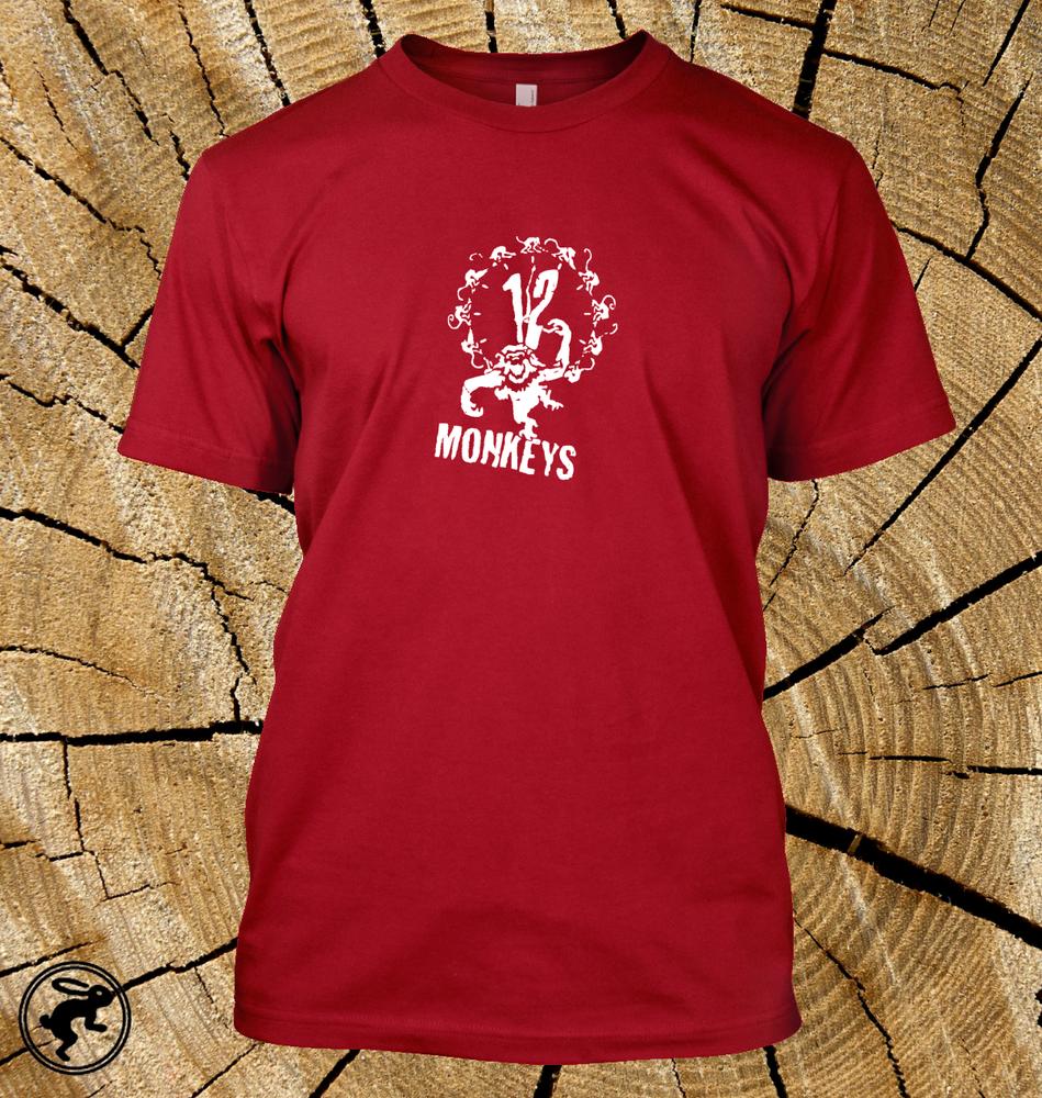 Twelve Monkeys Movie T Shirt Army Of The 12 Monkeys Tee Brad Pitt Bruce Willis S