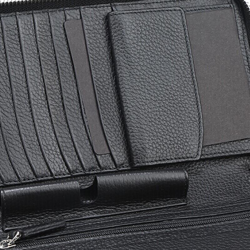 Montblanc Meisterstück Long Zipper Leather Wallet Men wallet Black 113304
