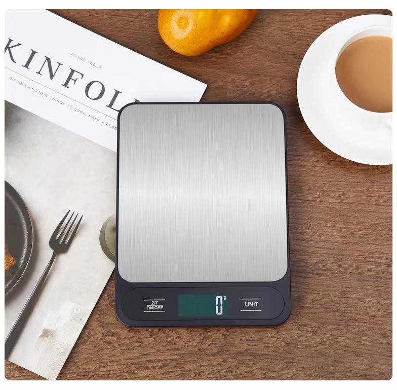 

High-precision LCD digital kitchen scale 5kg/1g 10kg/1g baked food gram scale coffee scale blue backlight LCD display gram scale 10Kg 1g чёрный