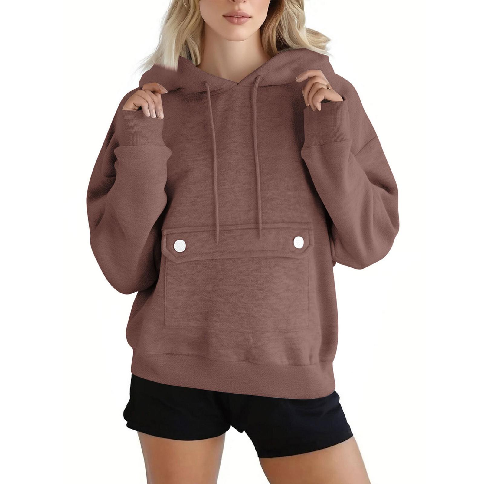 

Женские толстовки, осенняя мода, свитшоты, повседневный свитшот с длинным рукавом и свободного кроя, осенняя толстовка L