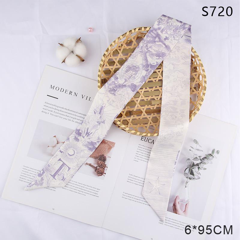 Versatile Vintage Silk Scarf: Hair Tie, Headband, Bag Accessory