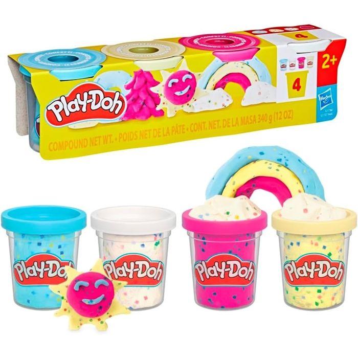 Confettis Amusants - PLAY-DOH - Pack de 4 - Multicolore - 85g par boîte - Pour enfants