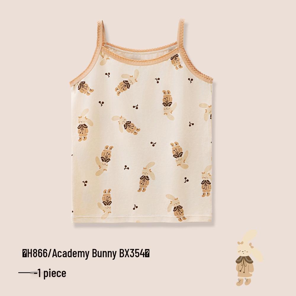 A-Class Summer Pure Cotton Antibacterial Tank Top for Girls and Infants
