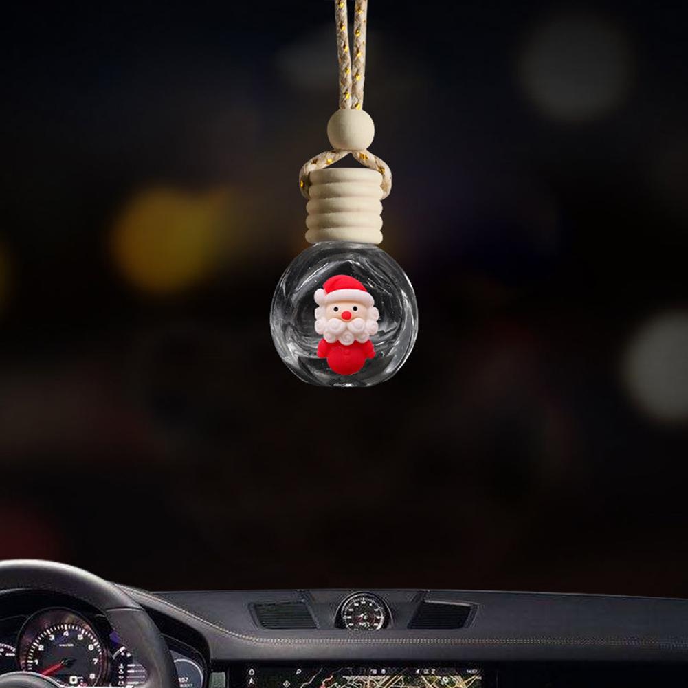 10ML Santa Claus Car Perfume Pendant Aromatherapy Christmas Gift Ornaments Glass Empty Bottle Perfume Refill Bottle Diffuser