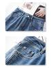 2025 Spring Women's High-Waisted Slimming Wide-Leg Cropped Jeans for Pear-Shaped Bodies