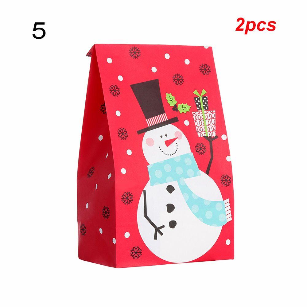 

Xmas Decoration Pastry Tools Baking Supplies Christmas Gift Bag Candy Packing Snowman Santa Claus 5