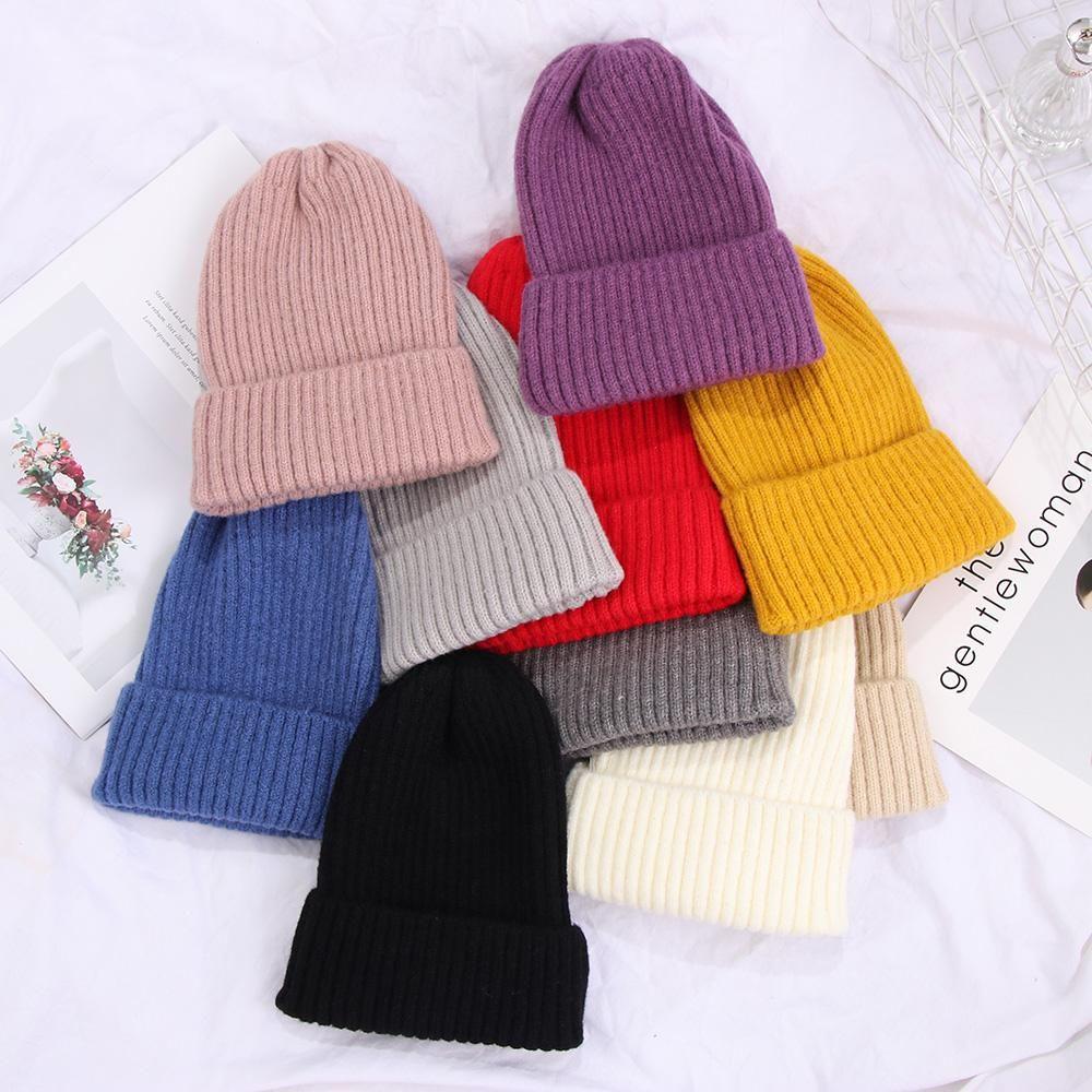 New Fashion Casual Hat Thicken Warm Ski Hat Hedging Cap Slouchy Bonnet Wool Knit Beanies