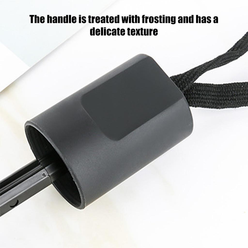 Vinyl Clear Umbrella UV Protection Sunumbrella Folding Thick Pole Sunscreen Black Rubber Umbrella Solid Color Fully Automatic